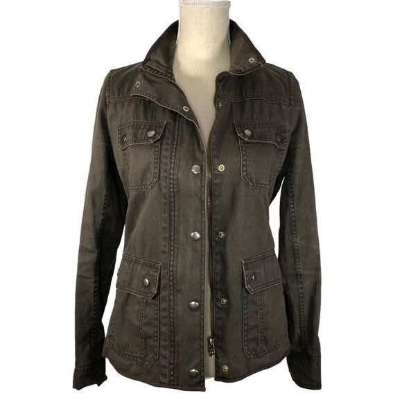 J Crew Relaxed Boyfriend Field Jacket Olive Green Size XS - Picture 5 of 15